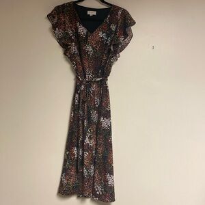 🎉SALE 🎉 Loft outlet dark floral midi dress XS